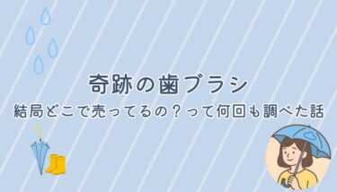 奇跡の歯ブラシ、結局どこで売ってるの？って何回も調べた話
