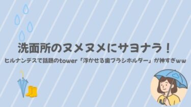 洗面所のヌメヌメにサヨナラ！ヒルナンデスで話題のtower「浮かせる歯ブラシホルダー」が神すぎｗｗ
