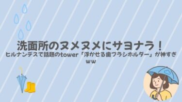 洗面所のヌメヌメにサヨナラ！ヒルナンデスで話題のtower「浮かせる歯ブラシホルダー」が神すぎｗｗ
