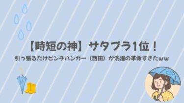 【時短の神】サタプラ1位！引っ張るだけピンチハンガー（西田）が洗濯の革命すぎたｗｗ