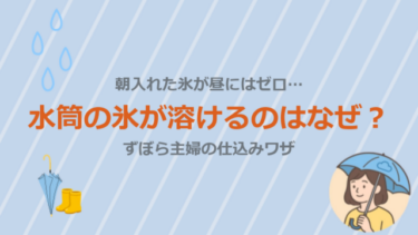 朝入れた氷が昼にはゼロ…水筒の氷が溶けるのはなぜ？ずぼら主婦の仕込みワザ