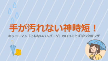 手が汚れない神時短！キッコーマン「こねないハンバーグ」の口コミとずぼら夕飯ワザ